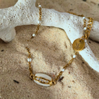 Bracelet Caury — Cauri Serti & Micro-Perles Dorées