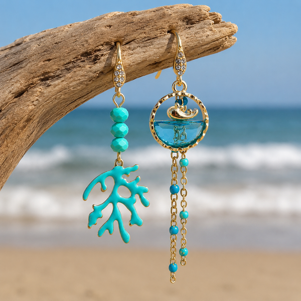 Boucles d'oreilles Asymétriques Moby Dick