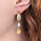 Boucles d'oreilles Asymétriques Caury — Cauri & Ammonite