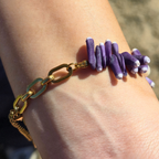 Bracelet Miss Purple — Piquants d'Oursin Tortue Violet