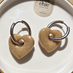 Boucles d'oreilles Sandy — Résine Sable Île Maurice