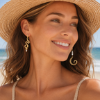 Boucles d'oreilles Ourite — Tentacules & Perles d'Eau Douce