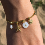 Bracelet Charmy Personnalisable — Initiale & Charm Océan