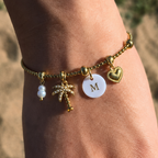 Bracelet Charmy Personnalisable — Initiale & Charm Océan